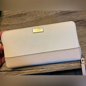 New York Laurel Way Saffiano Neda LARGE Wallet, Shell color, bought in 2018